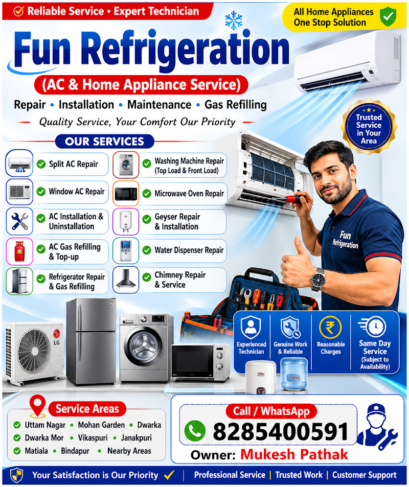 Fun Refrigeration - AC Fridge Repairing in All Cities
